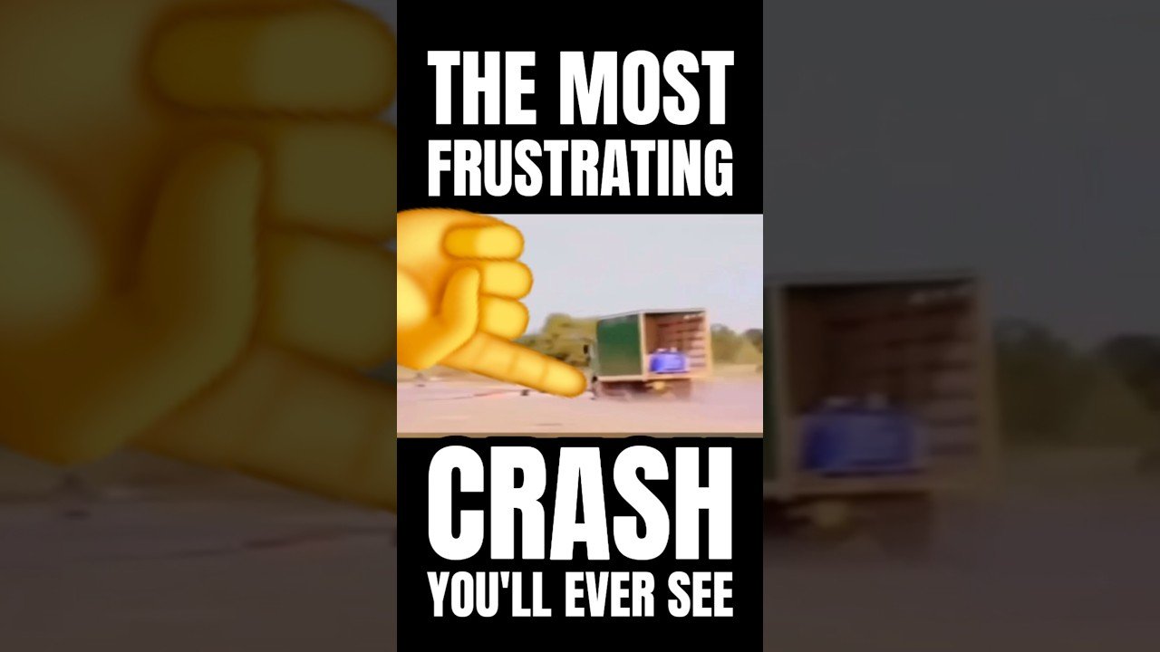 THE MOST FRUSTRATING SEMI TRUCK CRASH EVER RECORDED. .
