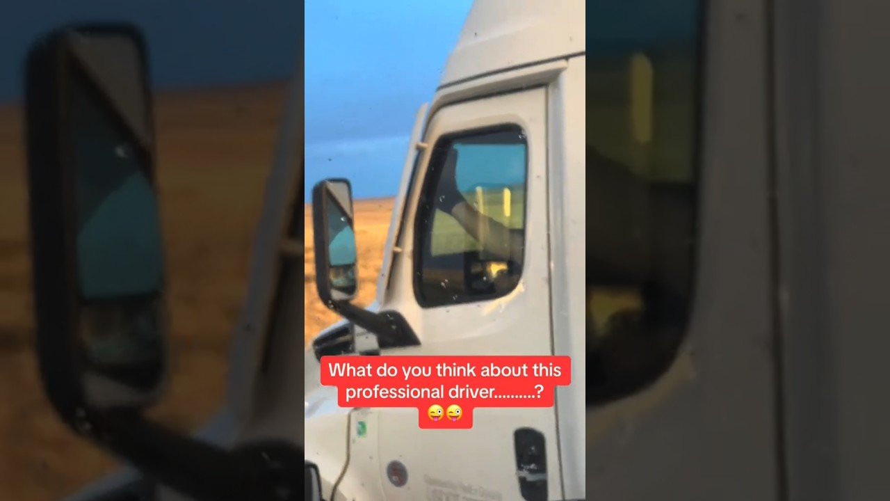 THIS TRUCK DRIVER IS LIVING HIS BEST LIFE.