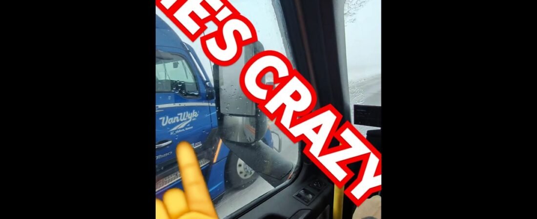 THIS TRUCKER IS CRAZY! This is what NOT to do in a snow blizzard.