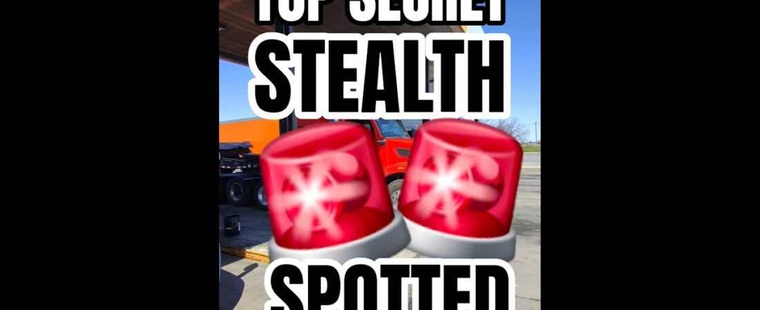 TOP SECRET STEALTH ARMY SPACEFORCE  VEHICLE SPOTTED AT THE TRUCK STOP.