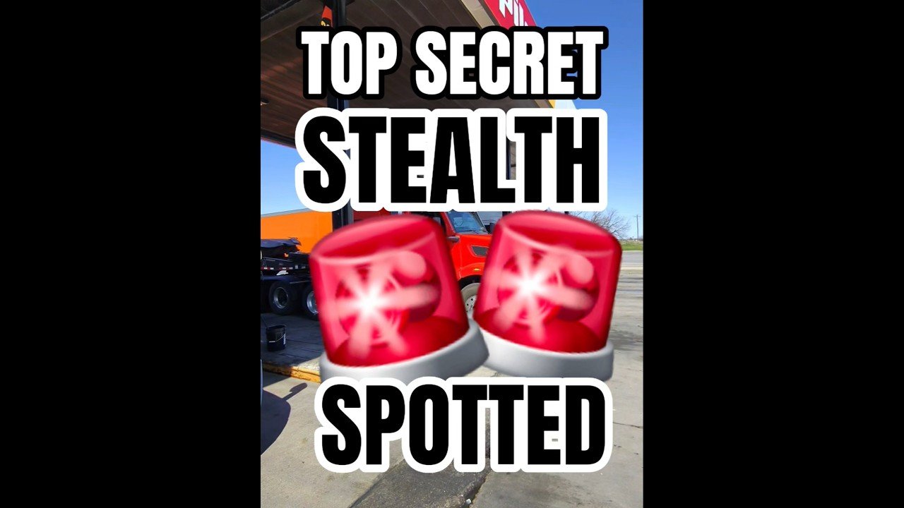TOP SECRET STEALTH ARMY SPACEFORCE  VEHICLE SPOTTED AT THE TRUCK STOP.
