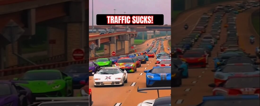 TRAFFIC SUCKS! Unless the traffic looks and sounds like this! A Truckers Wet Dreams Come True!