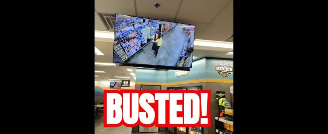 TRUCKER BUSTED AT THE TRUCK STOP! They caught this trucker on the security camera. SNEAKY PEOPLE!