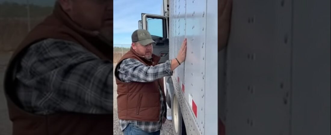 TRUCKER CATCHES A MAN WHACKIN OFF IN HIS TRAILER?