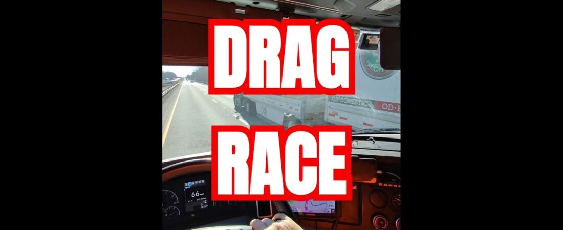 TRUCKER DRAG RACE on the highway. This really happened.