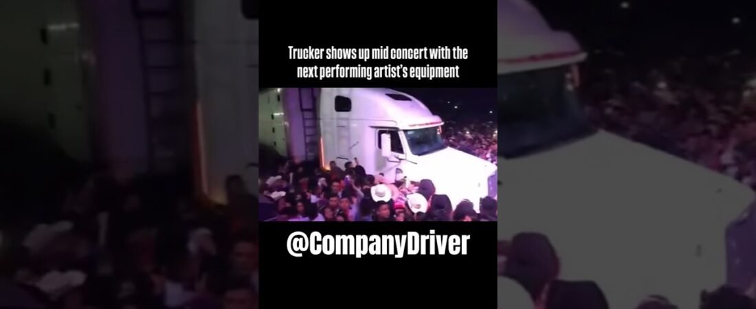 TRUCKER DRIVES THROUGH CONCERT CROWD TO MAKE HIS DELIVERY!