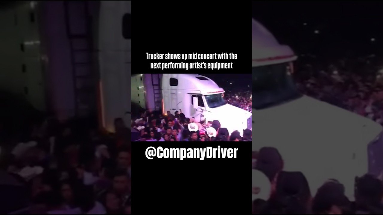 TRUCKER DRIVES THROUGH CONCERT CROWD TO MAKE HIS DELIVERY!