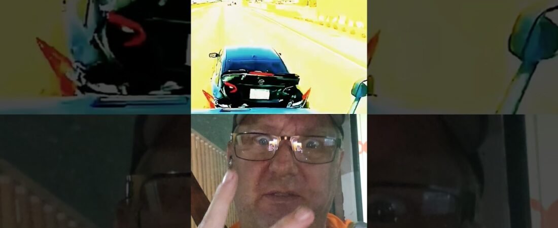 TRUCKER GIVES THE DOUBLE TAP TO THE BREAK CHECKING HIGHWAY KAREN!