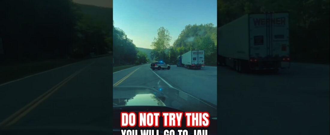TRUCKER ILLEGALLY DRIVES DOWN THE MOST DANGEROUS ROAD IN AMERICA.