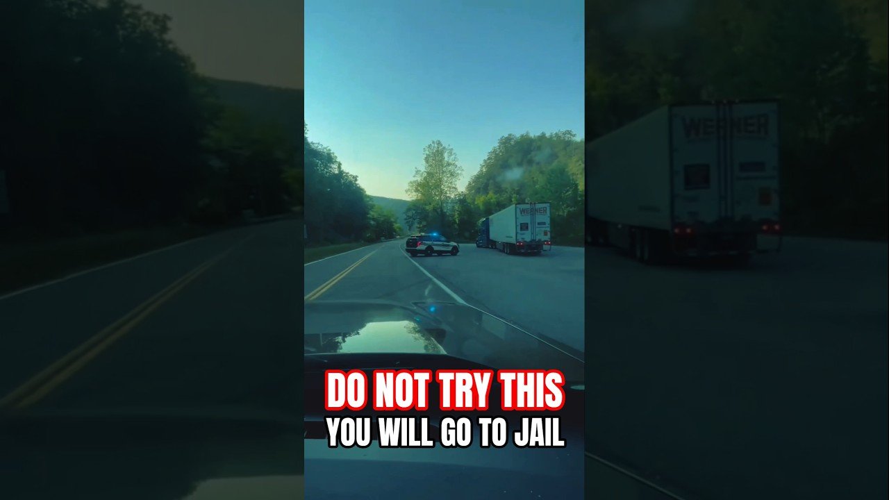 TRUCKER ILLEGALLY DRIVES DOWN THE MOST DANGEROUS ROAD IN AMERICA.