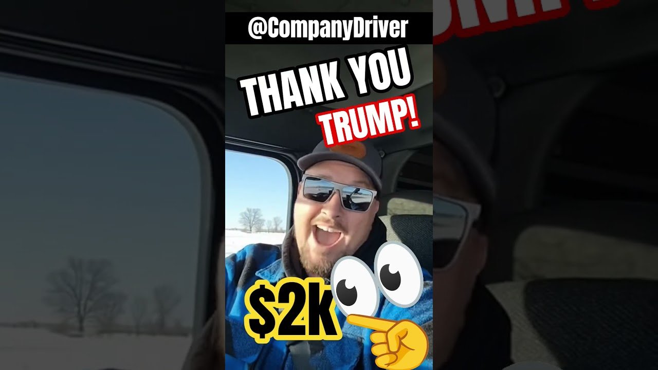 TRUCKER JUST GOT $2000 FROM TRUMP! They said truckers go first and they meant it.