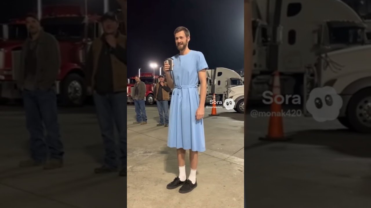 TRUCKER LOSES TRUTH OR DARE AT THE TRUCKSTOP!