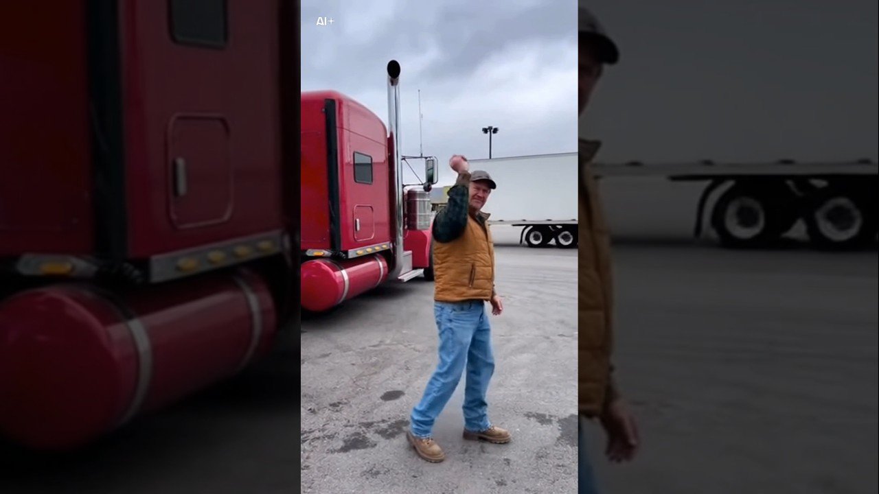 TRUCKER THROWS EGGS AT SPEEDING TRUCKS IN THE TRUCKSTOP!