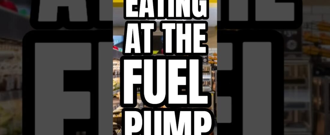 TRUCKERS EATING AT THE FUEL PUMP WHILE WE WAIT!