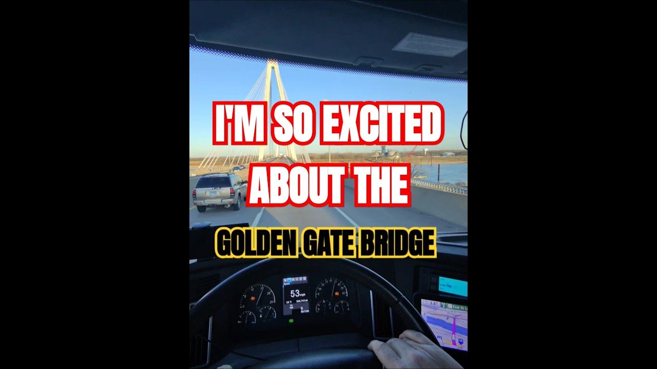 TRUCKERS FIRST TIME DRIVING OVER THE GOLDEN GARE BRIDGE. This video will MELT YOIR HEART.