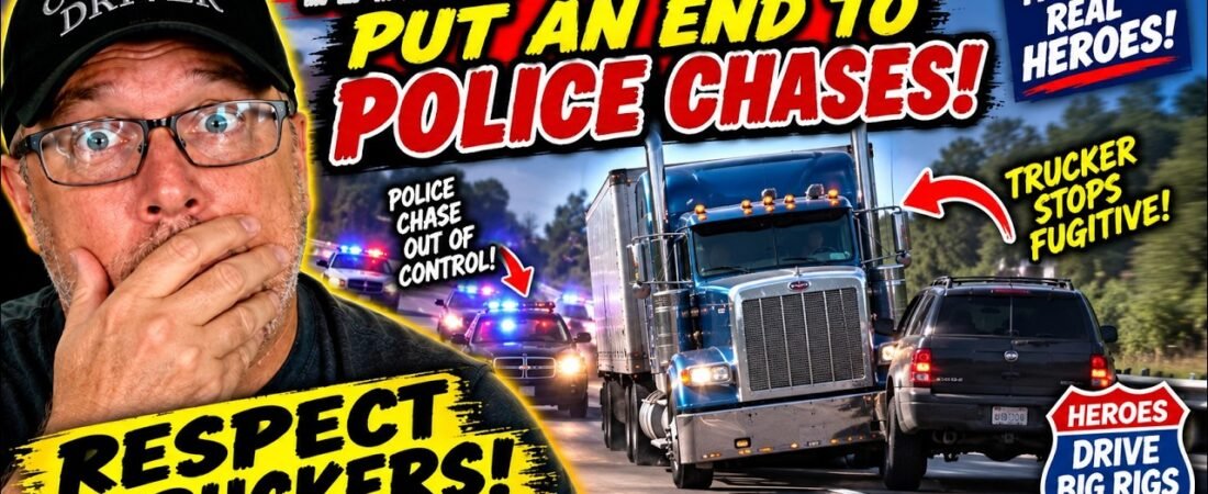 TRUCKERS JUST ENDED A POLICE CHASE!