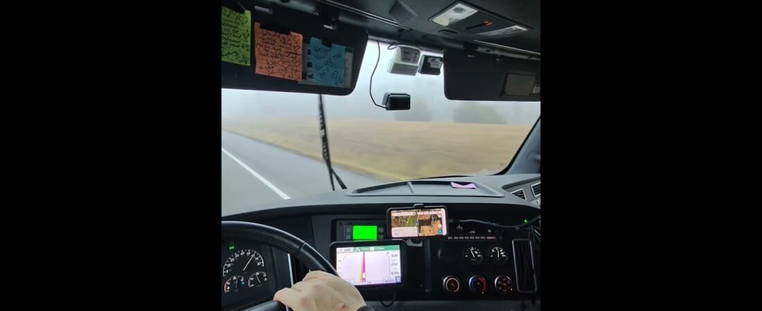TRUCKING POV. Amazon royalty passes this humble servant. #trucking #trucker #shorts #metaglasses