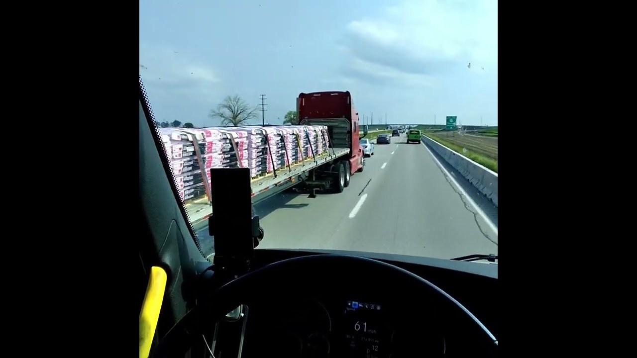 Tailgating Big Rig Bully pushes a little car into a scary situation. This trucker is ruining it