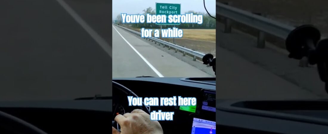 Take a minute break from scrolling through videos. Rest Stop for your Brain and Thumbs Here Driver