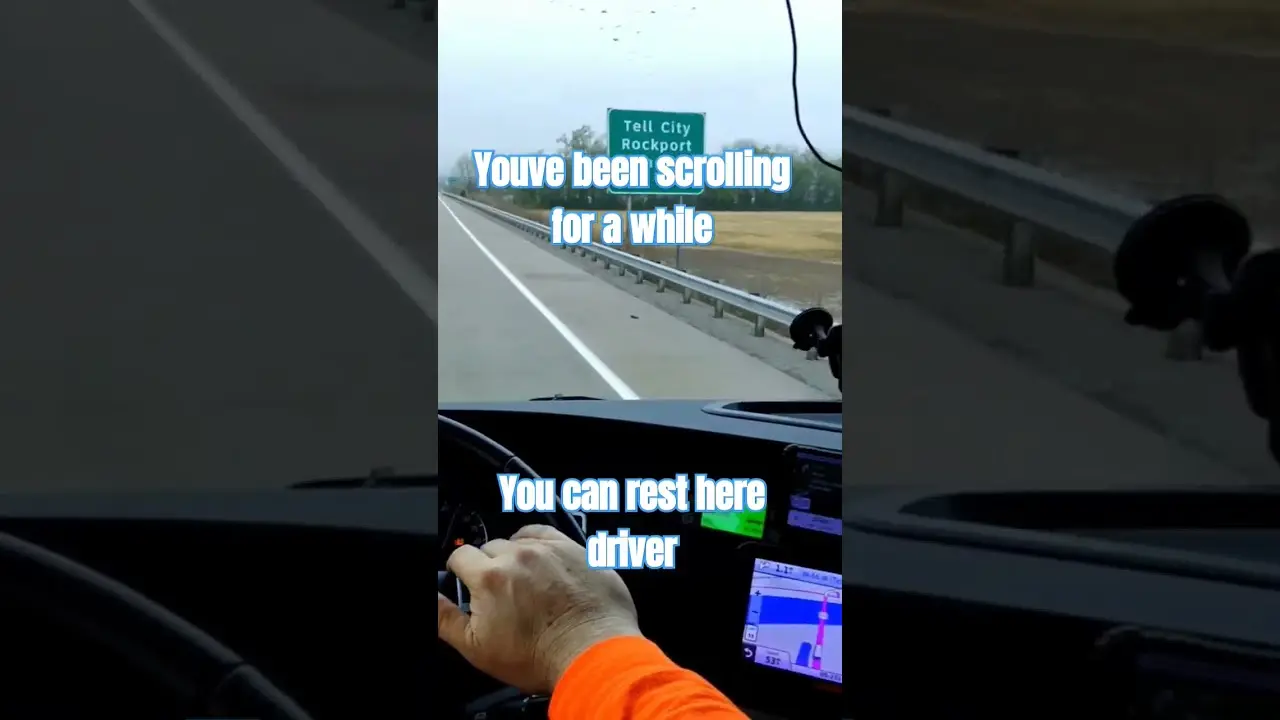 Take a minute break from scrolling through videos. Rest Stop for your Brain and Thumbs Here Driver
