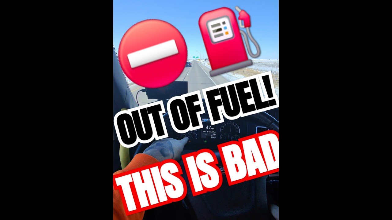 The WORST part of trucking. Running out of fuel.