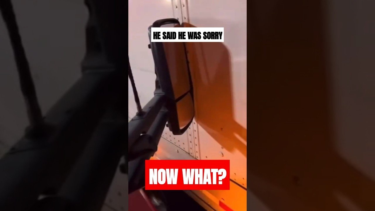 The driver said he was sorry about your truck. Is that going to fix the damage?