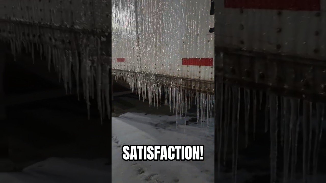 The most satisfying part of winter trucking! #truckinglife #truckdriver #companydriver