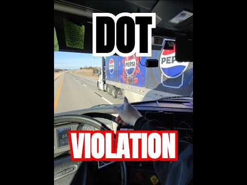 This DOT VIOLATION will shock you!   How does a Trucker recover from this?