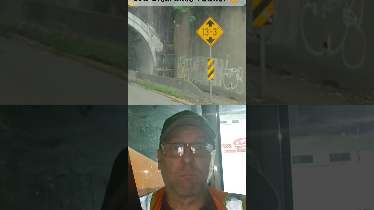 This Driver got a Police Escort through a low clearance tunnel!!