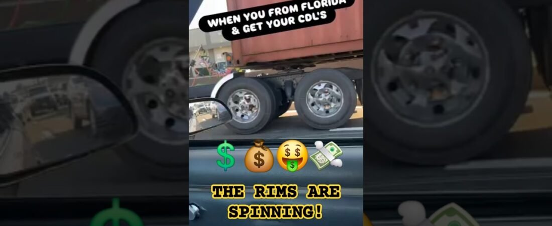 This Driver has SPINNING RIMS on his Big Rig? I can’t afford a shower!