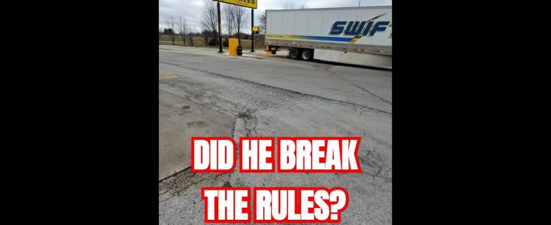This Truck Driver just broke ALL THE RULES! SHAME ON THE MESS! Trucker Busted breaking the law!!