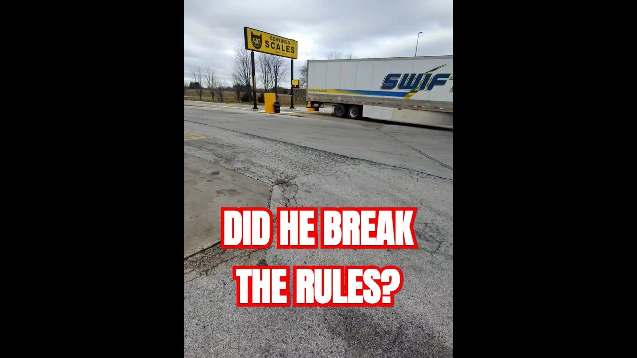 This Truck Driver just broke ALL THE RULES! SHAME ON THE MESS! Trucker Busted breaking the law!!