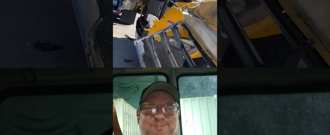 This driver couldn’t keep his cool after hitting another semi truck.