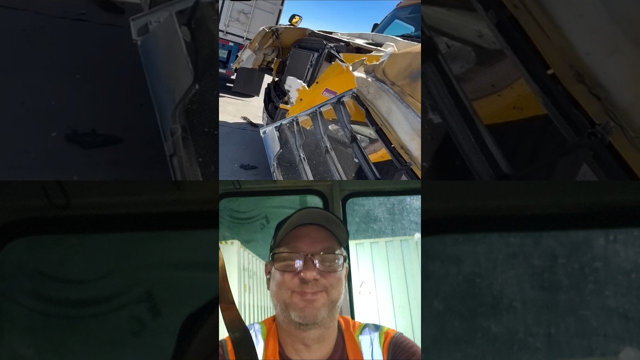This driver couldn’t keep his cool after hitting another semi truck.