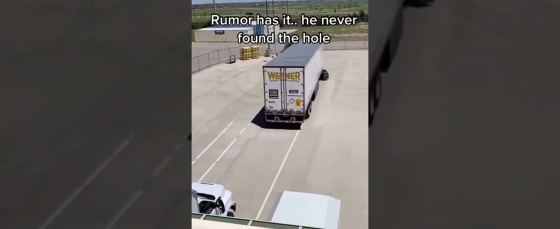 This driver is still trying till this day to back into the dock.