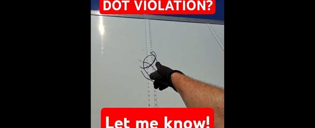 This has to be a DOT VIOLATION. Please tell me you’ve seen this before. What should a driver do?