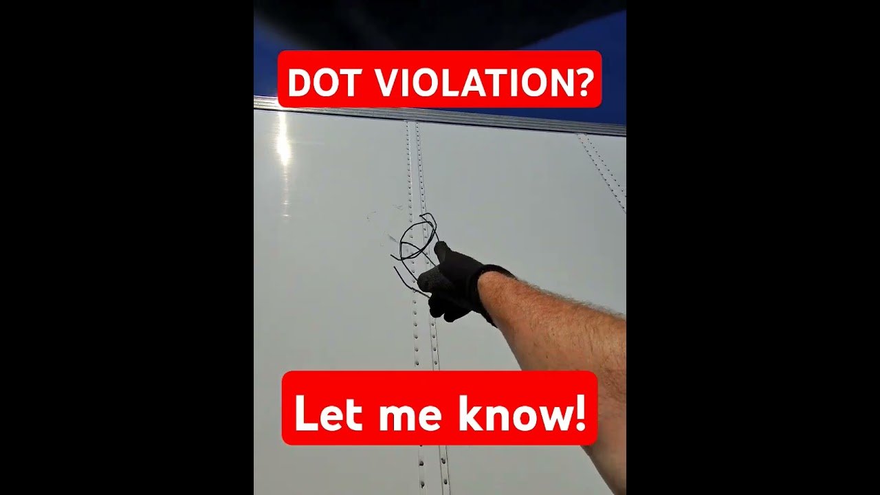 This has to be a DOT VIOLATION. Please tell me you’ve seen this before. What should a driver do?