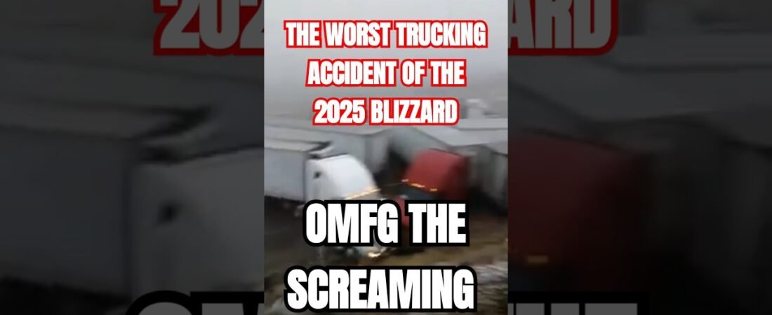 This is THE WORST trucker accident from this recent WINTER BLIZZARD! Screaming from EVERY DIRECTION!