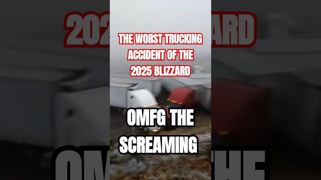 This is THE WORST trucker accident from this recent WINTER BLIZZARD! Screaming from EVERY DIRECTION!