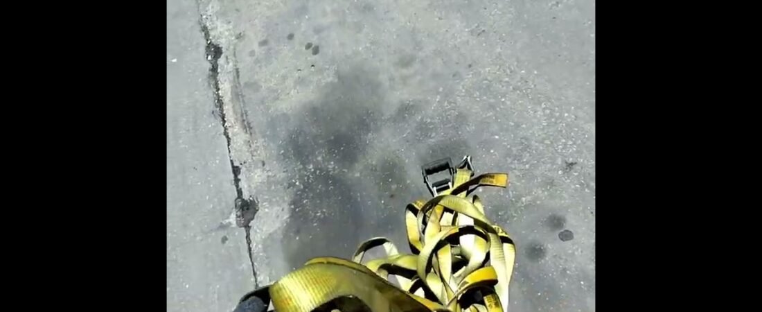 This is a STRAP NIGHTMARE! Don’t let this happen to you. Always put your straps away right.(3)