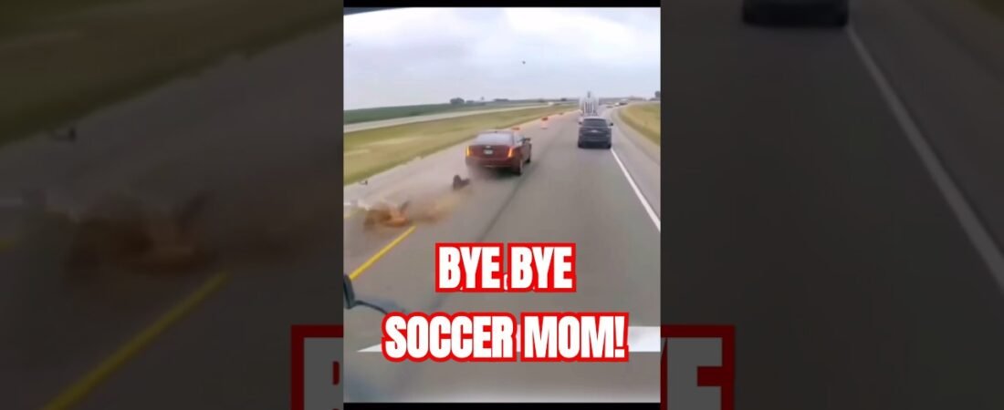 This is how a Trucker handles pressure from a Soccer Mom on the highway.