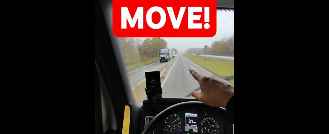 This is the worst kind of traffic you could ever get stuck in as a trucker. This will ruin your trip
