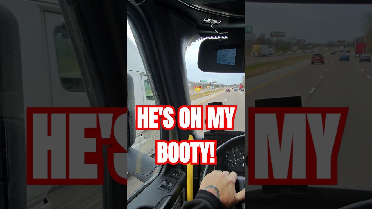 This is what happens when a FULLY LOADED SEMI TRUCK is ON YOUR BOOTY!