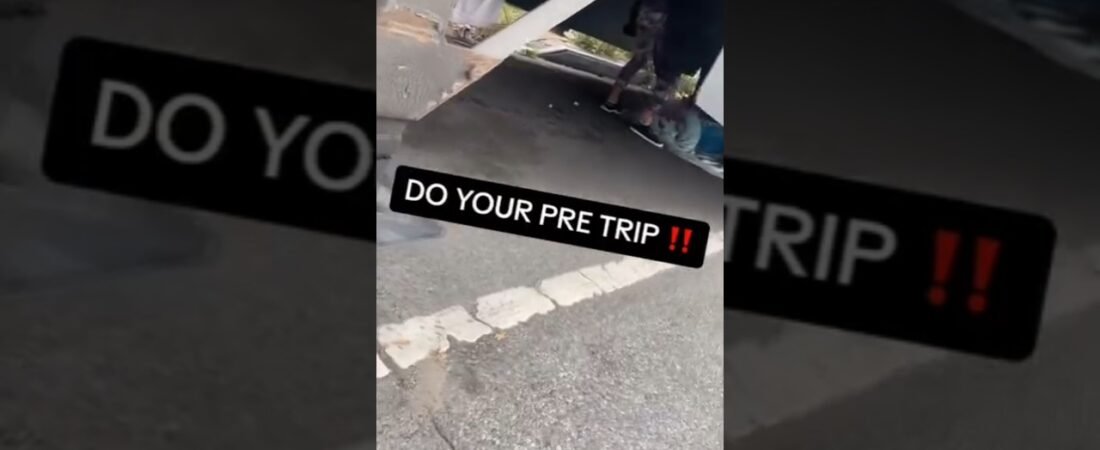 This is why you ALWAYS do your Pre-Trip. Someone might be under your trailer like this.