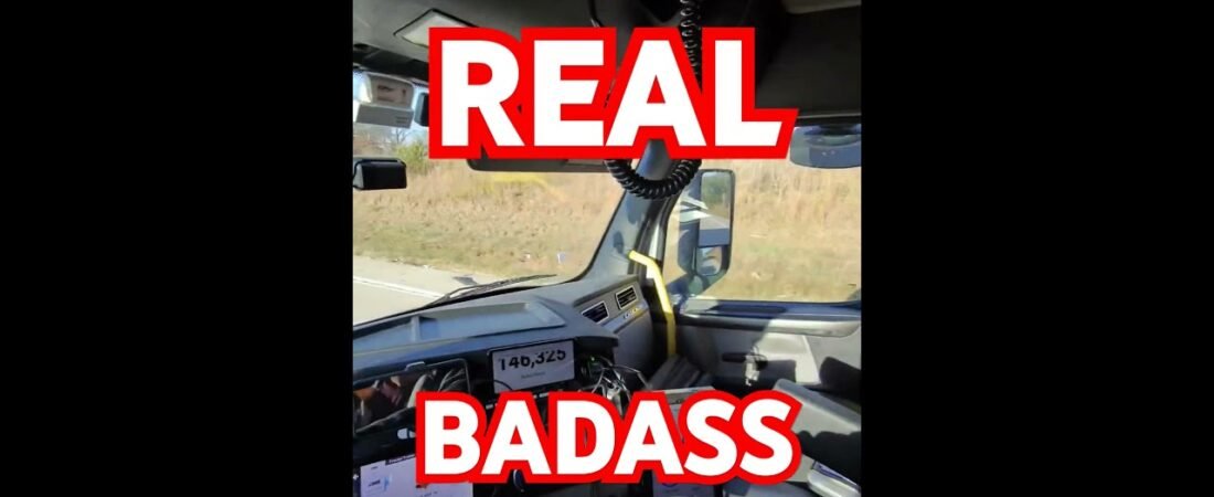 This might be the most badass trucker on YouTube. This really happened.