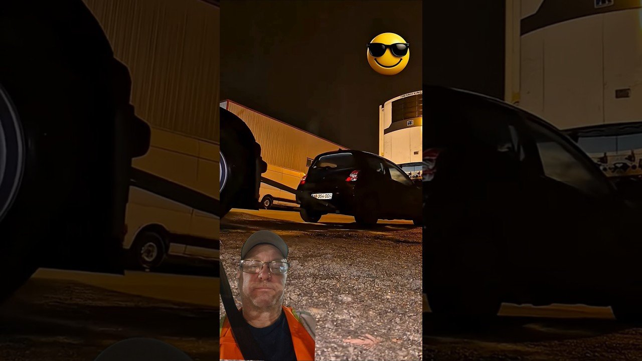 This trucker didn’t appreciate being blocked in so he did what he needed to solve the problem.