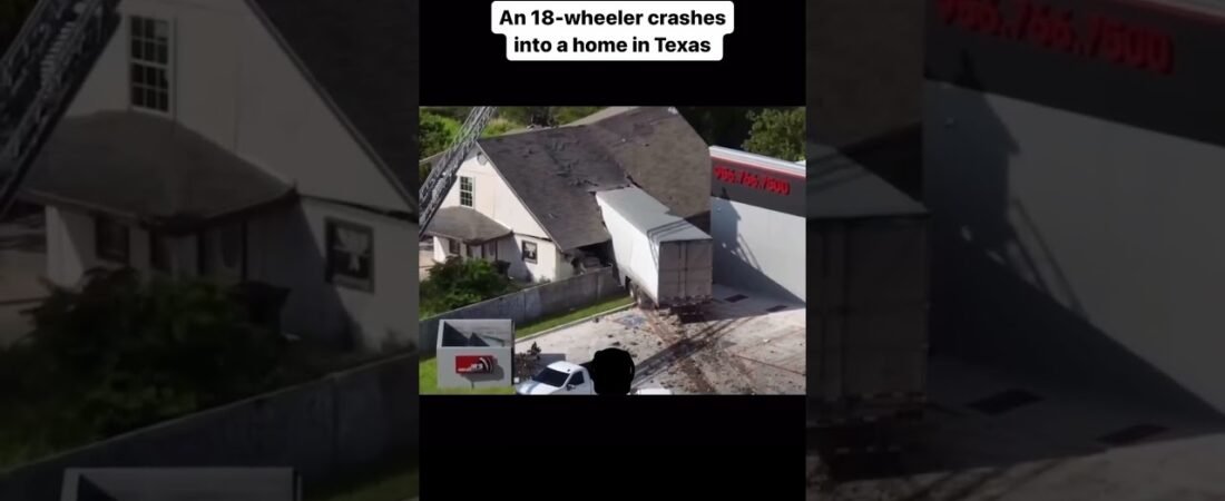 Tinder Trucker Smashes into a house. Stop using Tinder while driving Trucker!