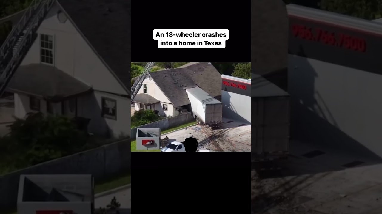 Tinder Trucker Smashes into a house. Stop using Tinder while driving Trucker!
