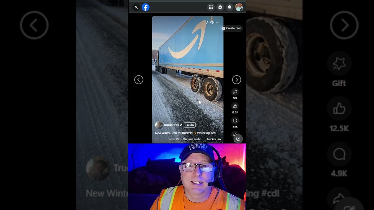 Tire Chains on the Trailer? I don’t have a problem with this, Driver. #truckinglife #truckdriver