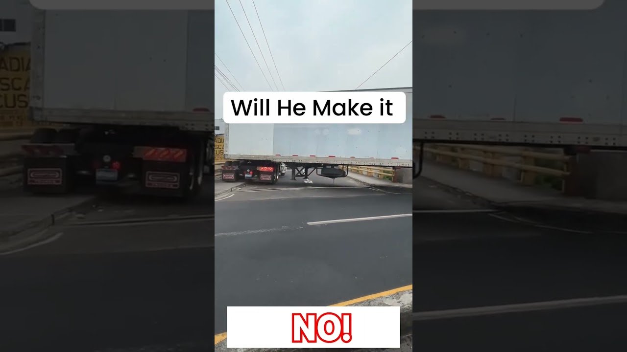 Truck Driver Attempts IMPOSSIBLE Turn. Will he make it? Would you have tried this?